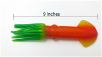 9" Green w/ Red Back